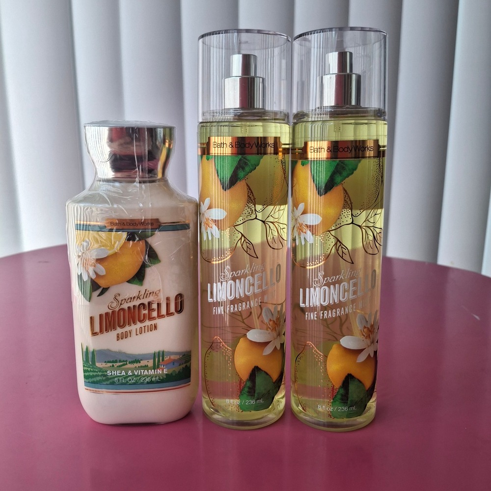 Bath & Body Works SPARKLING LIMONCELLO Fragrance Mist & Lotion Set of 3